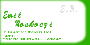 emil moskoczi business card